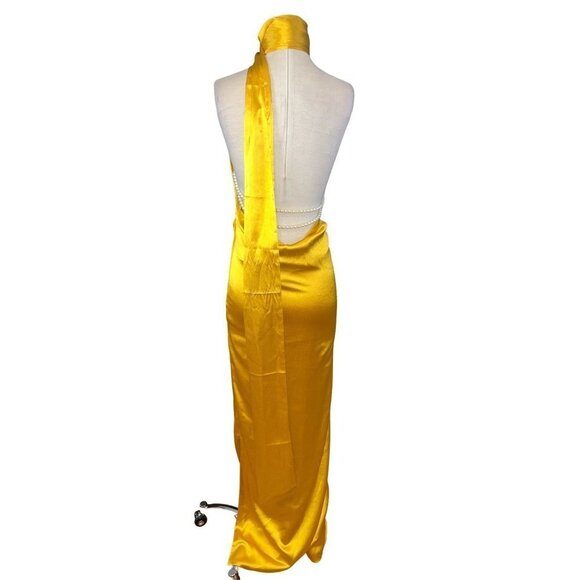 NWT Khalil’s Kara yellow maxi dress - Picture 7 of 11
